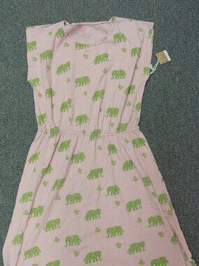 Pink Chicken Dress with Elephants Print NWT